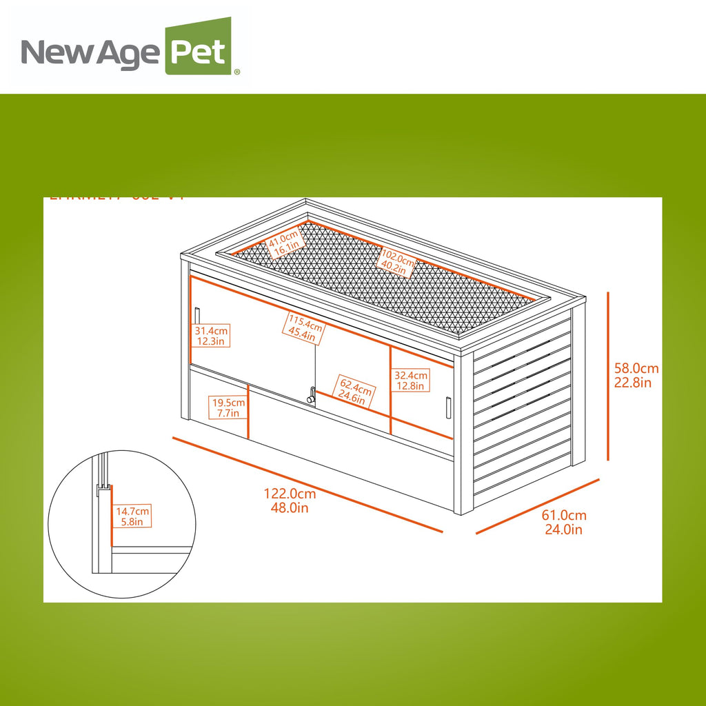 New Age Pet® ECOFLEX® 48" Mojave Reptile Enclosure, Large, Grey