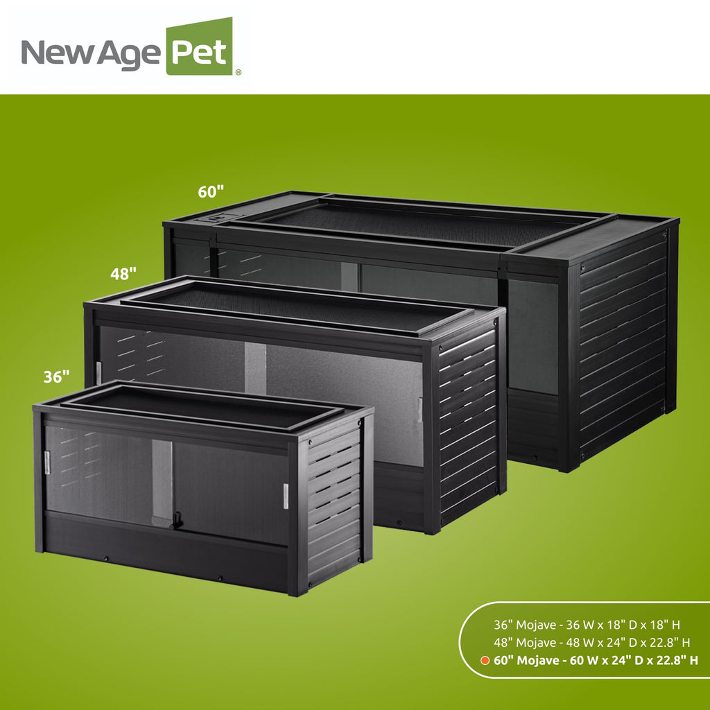 New Age Pet® ECOFLEX® 48" Mojave Reptile Enclosure, Large, Grey