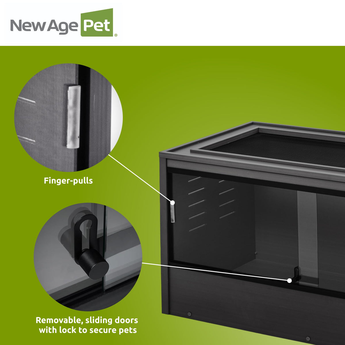 New Age Pet® ECOFLEX® 48" Mojave Reptile Enclosure, Large, Grey
