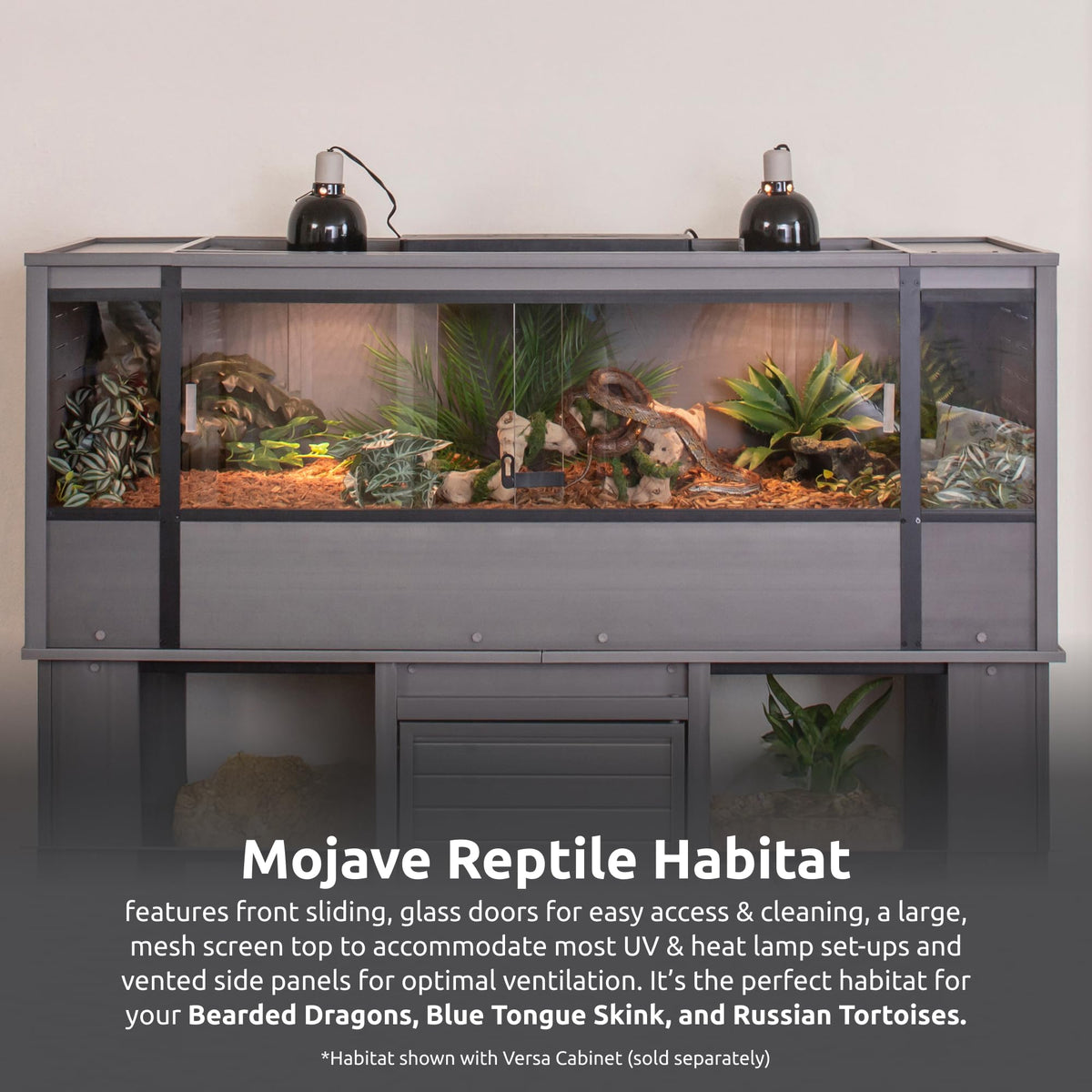 New Age Pet® ECOFLEX® 48" Mojave Reptile Enclosure, Large, Grey