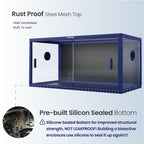 Phailozoo 120 Gallon Reptile Tank, Stackable 4x2x2 Reptile Enclosure