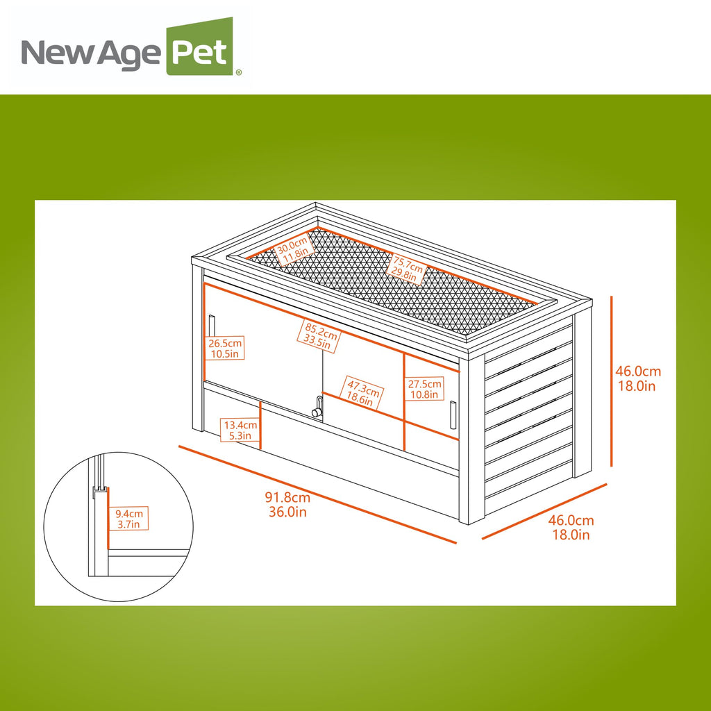 New Age Pet® ECOFLEX® 48" Mojave Reptile Enclosure, Large, Grey