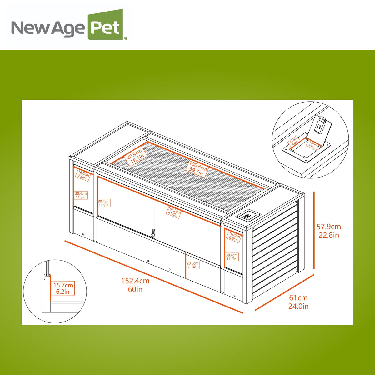 New Age Pet® ECOFLEX® 48" Mojave Reptile Enclosure, Large, Grey