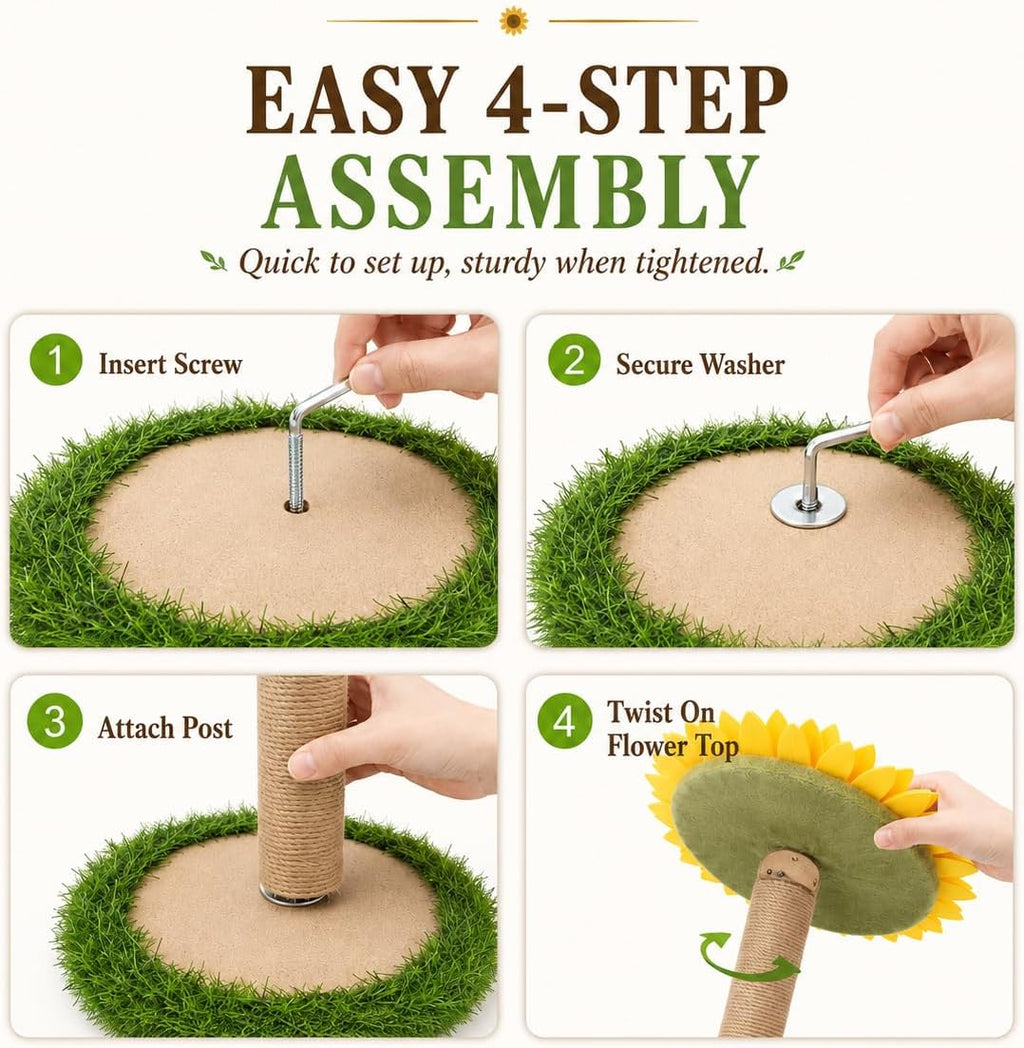 Cat Scratching Post Sisal Cat Scratcher Kitten Scratcher for Indoor Cats