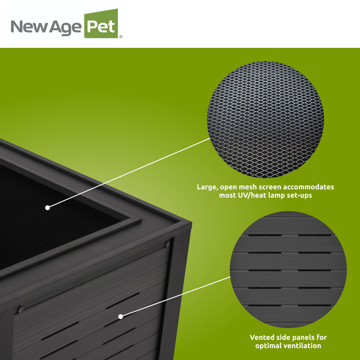 New Age Pet® ECOFLEX® 48" Mojave Reptile Enclosure, Large, Grey
