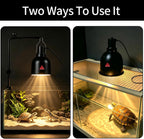 5.5" Deep Dome Reptile Light Fixture For Heat Lamp Focused Heat Lighting