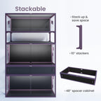 Phailozoo 120 Gallon Reptile Tank, Stackable 4x2x2 Reptile Enclosure