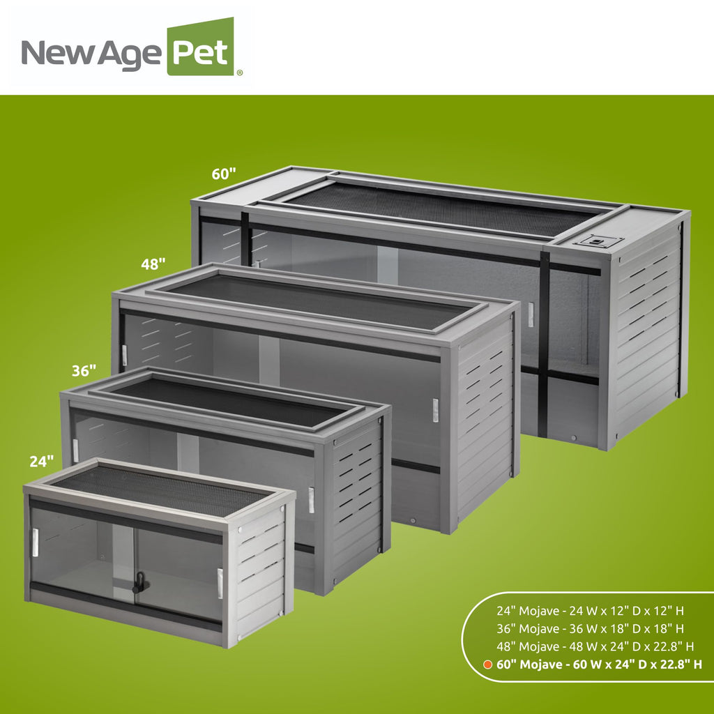 New Age Pet® ECOFLEX® 48" Mojave Reptile Enclosure, Large, Grey
