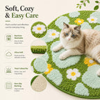 Cat Bed Pad Cat Carpet Mat for Pet Kitty Puppy (Light Green)