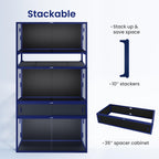 Phailozoo 120 Gallon Reptile Tank, Stackable 4x2x2 Reptile Enclosure