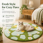Cat Bed Pad Cat Carpet Mat for Pet Kitty Puppy (Light Green)