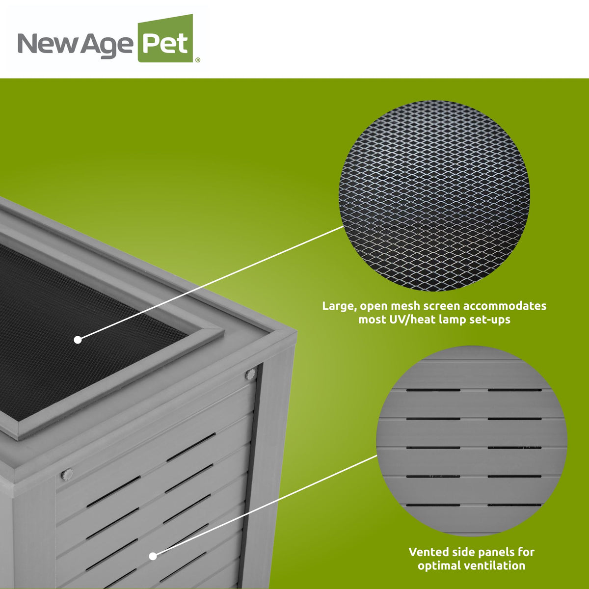 New Age Pet® ECOFLEX® 48" Mojave Reptile Enclosure, Large, Grey
