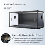 Phailozoo 120 Gallon Reptile Tank, Stackable 4x2x2 Reptile Enclosure