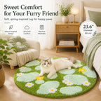 Cat Bed Pad Cat Carpet Mat for Pet Kitty Puppy (Light Green)