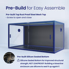 Phailozoo 120 Gallon Reptile Tank, Stackable 4x2x2 Reptile Enclosure