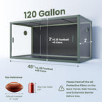 Phailozoo 120 Gallon Reptile Tank, Stackable 4x2x2 Reptile Enclosure