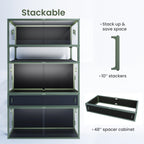 Phailozoo 120 Gallon Reptile Tank, Stackable 4x2x2 Reptile Enclosure