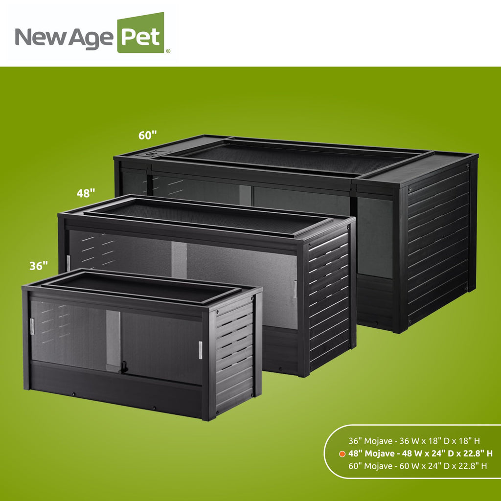 New Age Pet® ECOFLEX® 48" Mojave Reptile Enclosure, Large, Grey