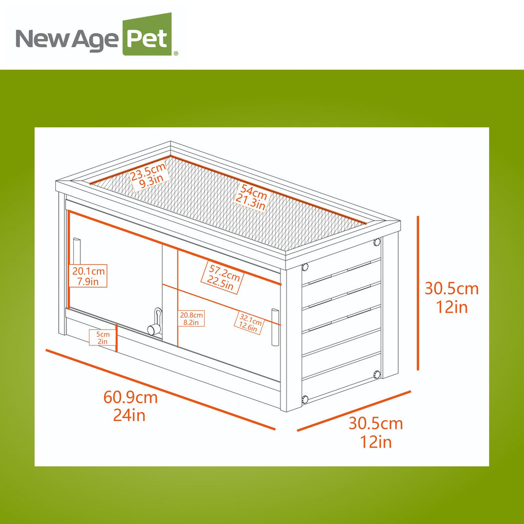 New Age Pet® ECOFLEX® 48" Mojave Reptile Enclosure, Large, Grey