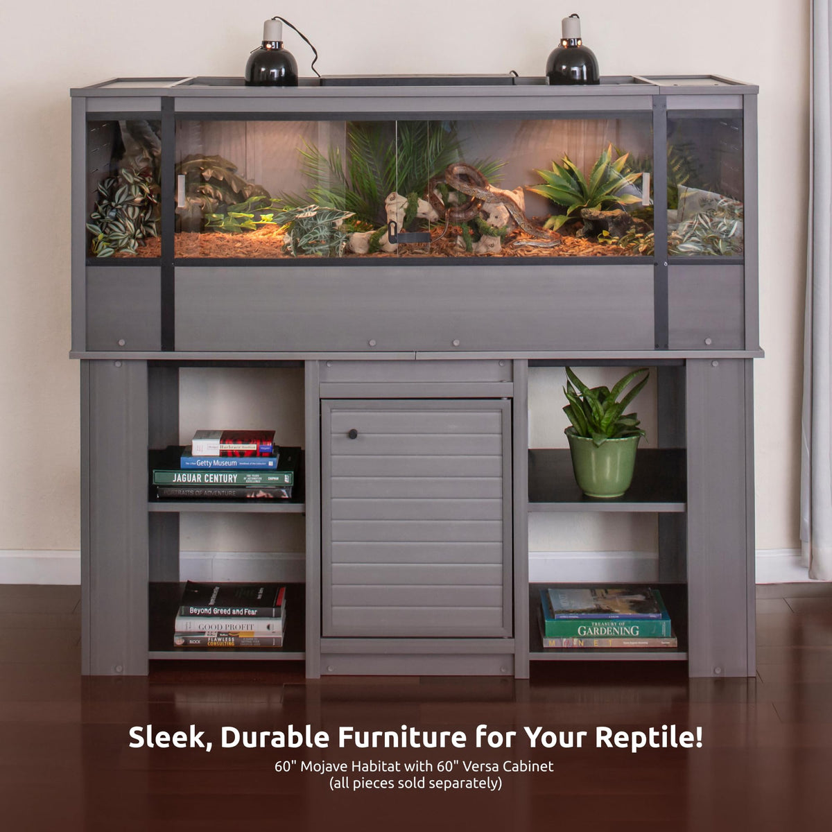 New Age Pet® ECOFLEX® 48" Mojave Reptile Enclosure, Large, Grey