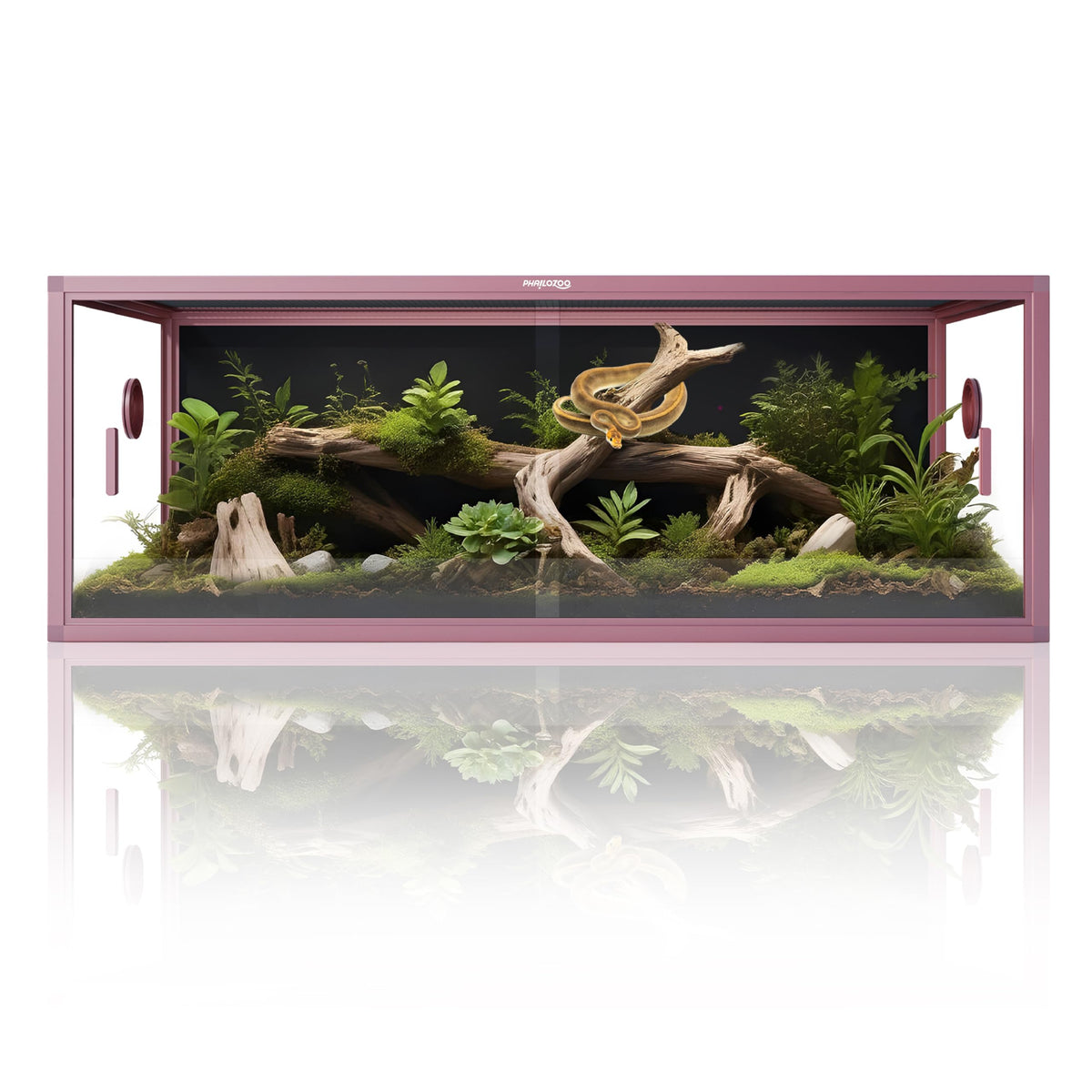 Phailozoo 120 Gallon Reptile Tank, Stackable 4x2x2 Reptile Enclosure
