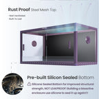 Phailozoo 120 Gallon Reptile Tank, Stackable 4x2x2 Reptile Enclosure