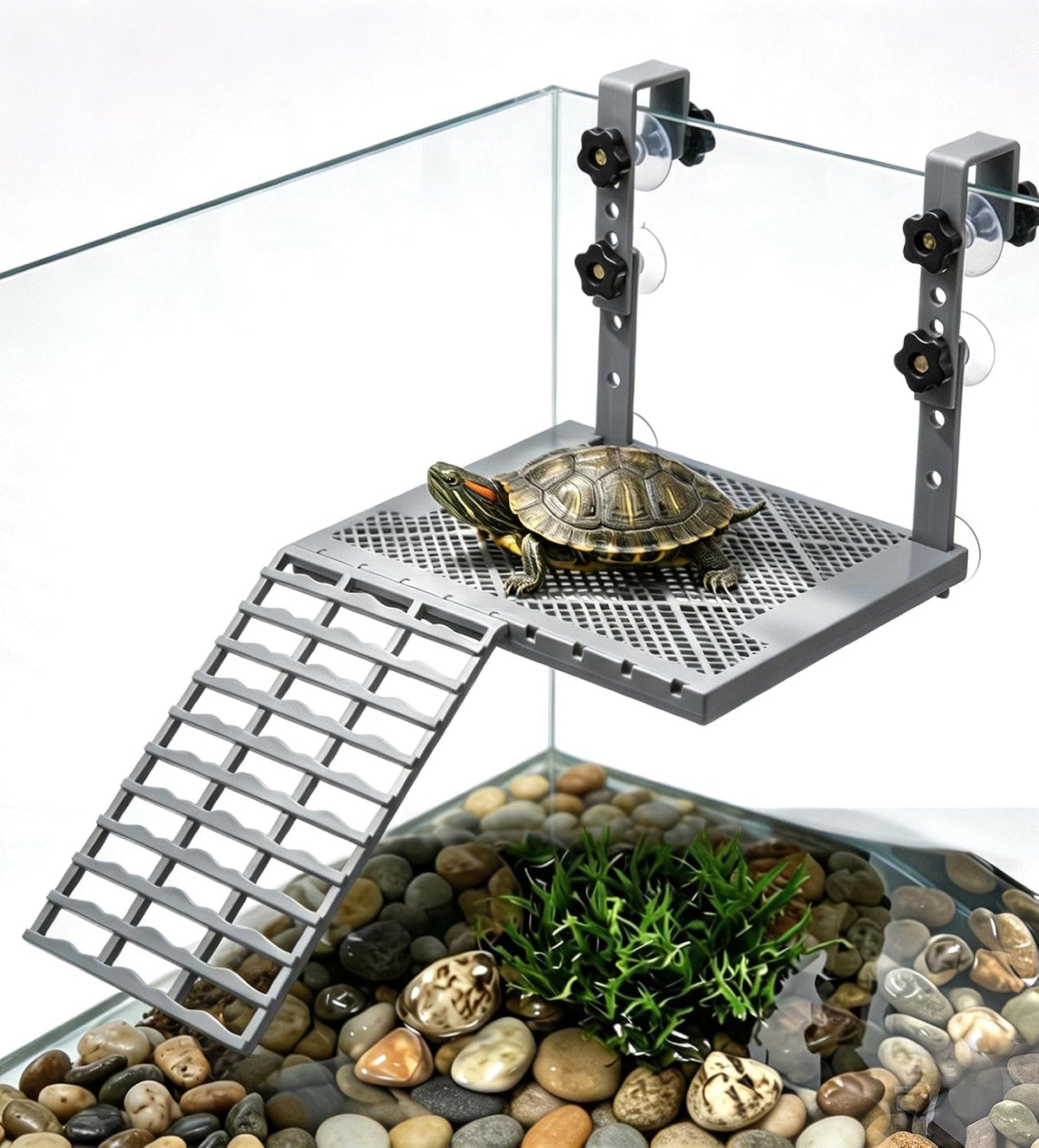Adjustable Hanging Turtle Basking Platform Tortoise Habitat Above Tank
