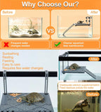 Adjustable Hanging Turtle Basking Platform Tortoise Habitat Above Tank
