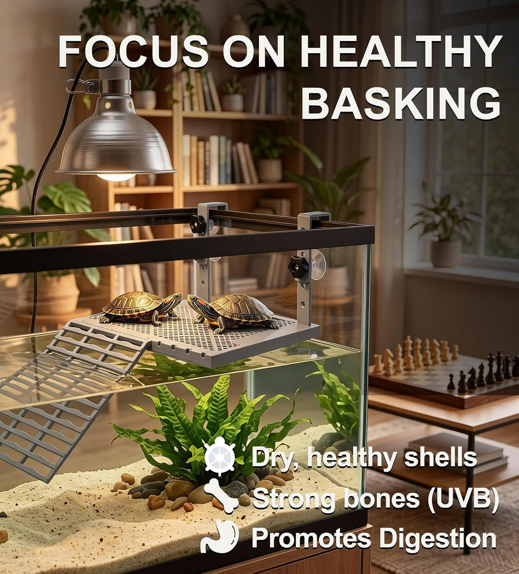 Adjustable Hanging Turtle Basking Platform Tortoise Habitat Above Tank