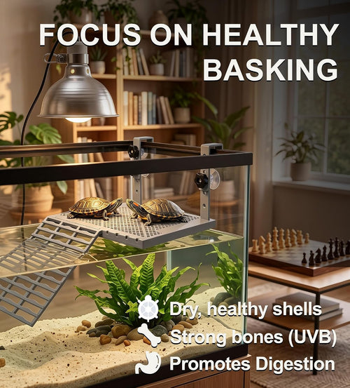 Adjustable Hanging Turtle Basking Platform Tortoise Habitat Above Tank