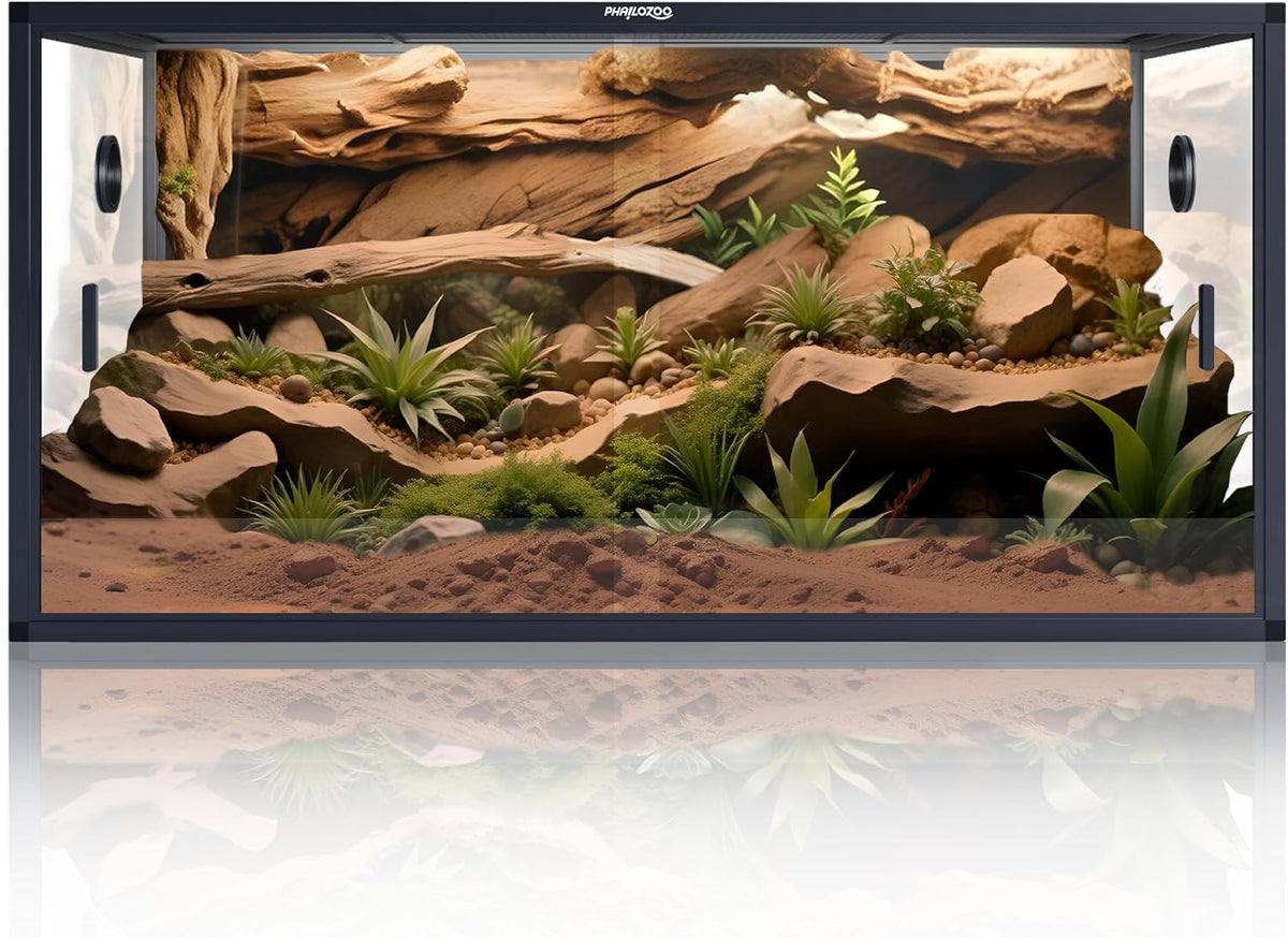 Phailozoo 120 Gallon Reptile Tank, Stackable 4x2x2 Reptile Enclosure