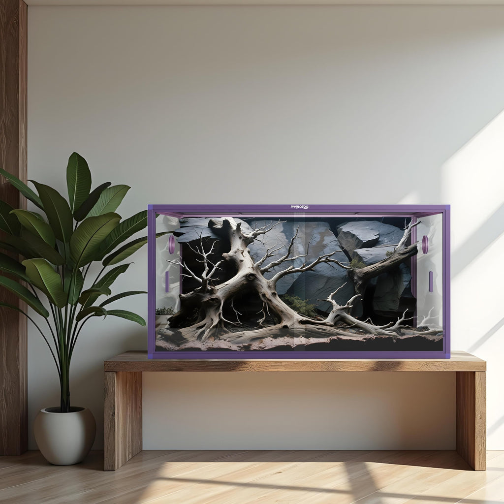 Phailozoo 120 Gallon Reptile Tank, Stackable 4x2x2 Reptile Enclosure