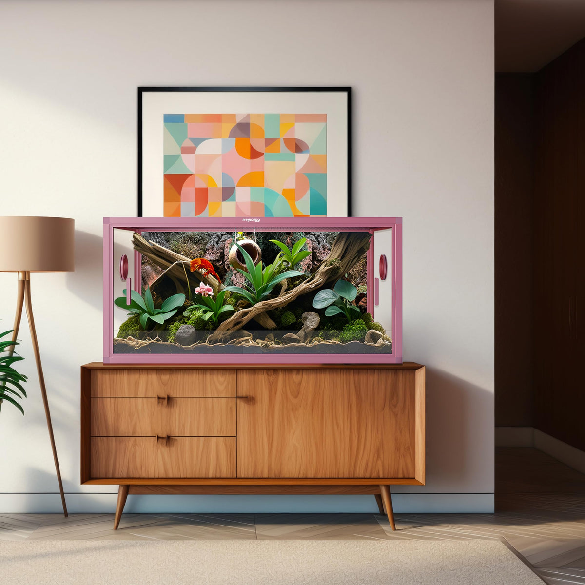 Phailozoo 120 Gallon Reptile Tank, Stackable 4x2x2 Reptile Enclosure