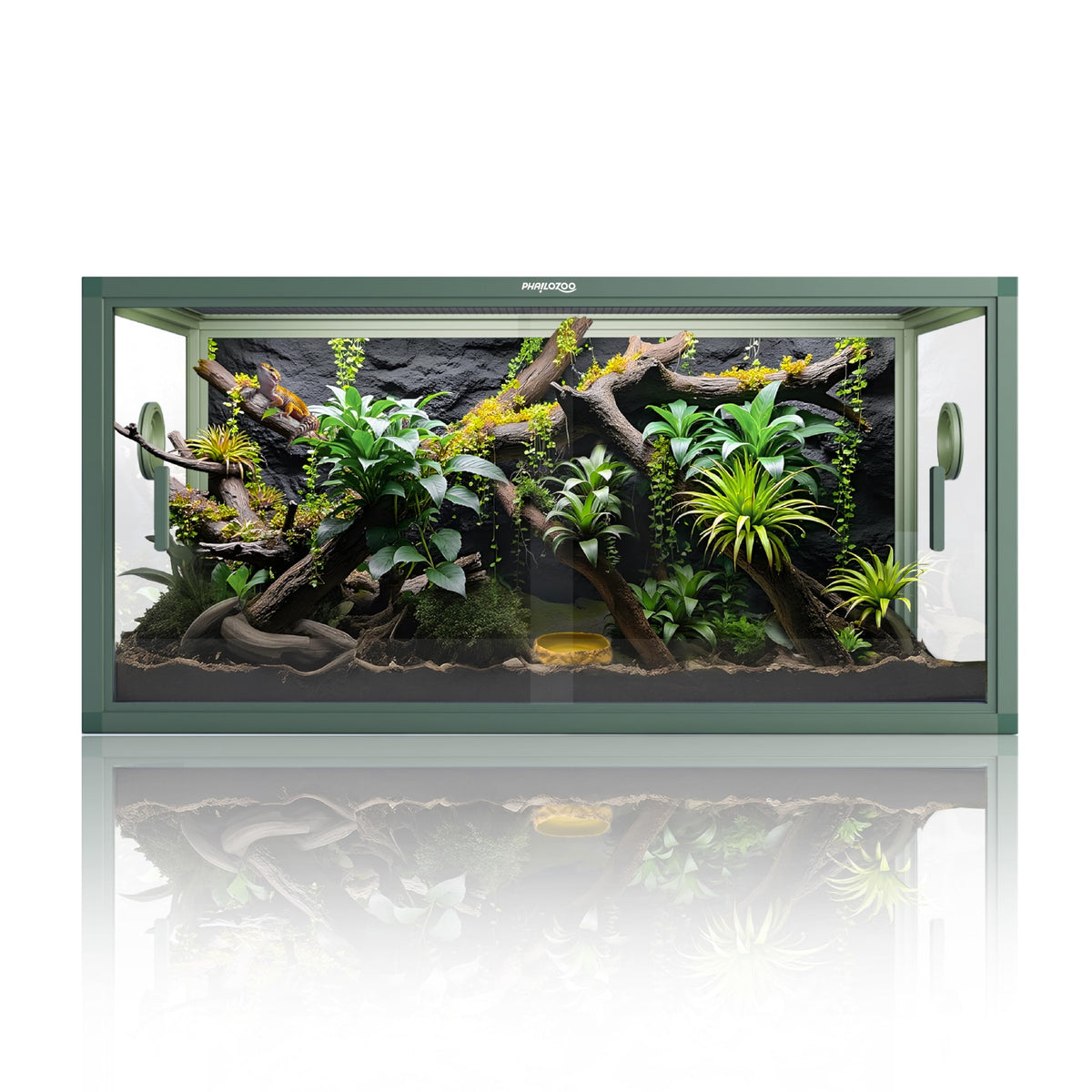 Phailozoo 120 Gallon Reptile Tank, Stackable 4x2x2 Reptile Enclosure