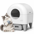 95L Self Cleaning Automatic Cat Litter Box, Smart App Monitor Enclosed Kitty Litter Box,Large Space for Multi-Cat Household White