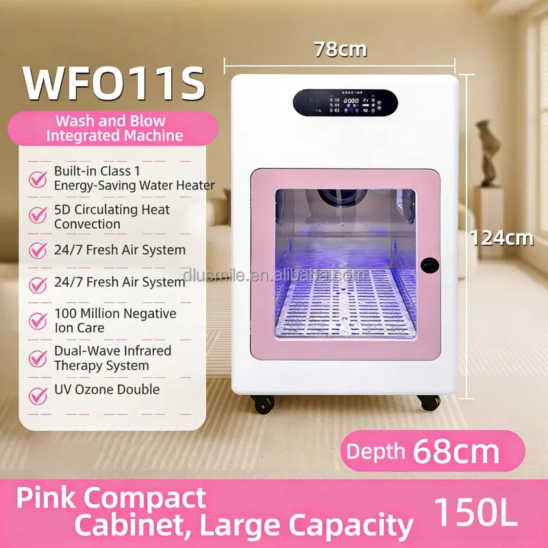 USMILEPET Fully Automatic Pet Wash and Dry in One Machine, Smart Ozone Cat and Dog Self-Service Bathing and Drying Machine