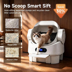 Self Cleaning Open Top Automatic Multiple Cat Litter Box, White