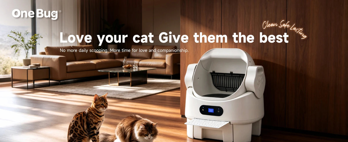 Self Cleaning Open Top Automatic Multiple Cat Litter Box, White