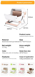 Semi-Automatic Self-Cleaning Cat Litter Box XXL Semi-Enclosed Four Seasons Cat Toilet Pet Supplies