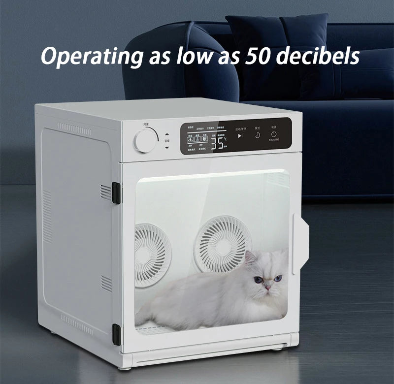 1100W Pet Dryer Box 54L Silent Sterilize Pet Dryer Machine Grooming Short Long Hair Cats Dryers Professional Dogs Supplies