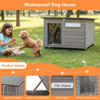 Dog House Outdoor & Indoor Anti-Chewing Iron e Dog Kennel Easy Clean and Assemble Openable Roo or Small to Medium Dog Breeds (32