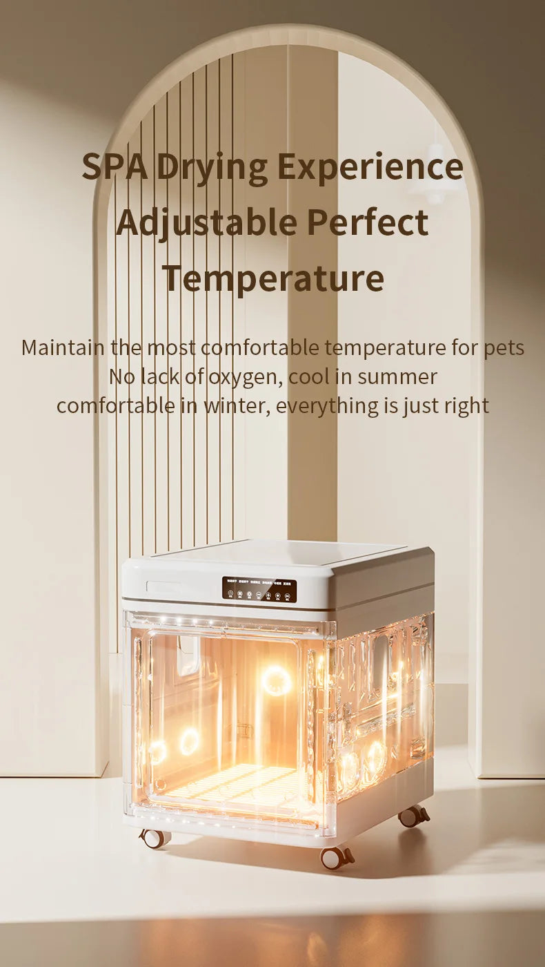 STLFLarge 100L Professional Smart Eco-Friendly Pet Hair Drying Box Fast Silent Dryer for Multi-Pet Dog Groomer Easy Use Bathroom