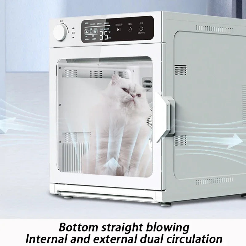 1100W Pet Dryer Box 54L Silent Sterilize Pet Dryer Machine Grooming Short Long Hair Cats Dryers Professional Dogs Supplies