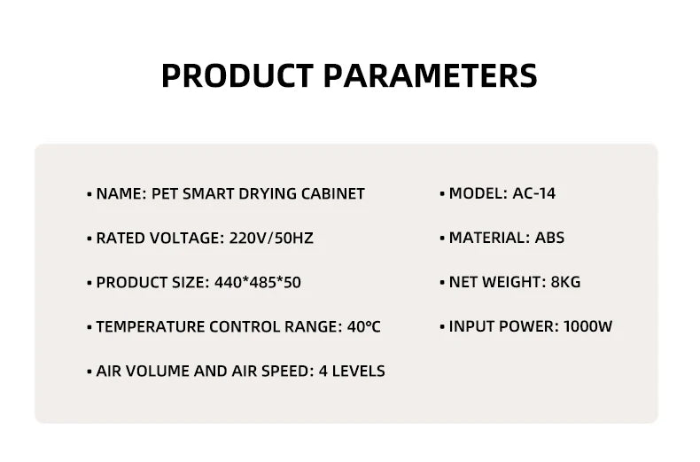 Automatic Quiet Large Capacity Drying Box,Pet Drying Box, Intelligent Hair Dryer,  Dog Cat Universal Dryer
