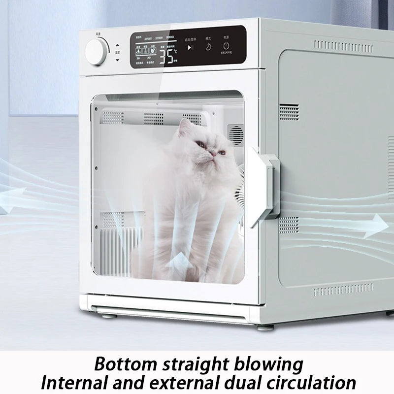 1100W Pet Dryer Box 54L Silent Sterilize Pet Dryer Machine Grooming Short Long Hair Cats Dryers Professional Dogs Supplies