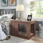 36 Inch Furniture Style Dog Crate with Cushion for Medium Dogs, Indoor Wire Cage