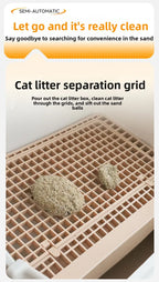 Semi-Automatic Self-Cleaning Cat Litter Box XXL Semi-Enclosed Four Seasons Cat Toilet Pet Supplies