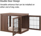 36 Inch Furniture Style Dog Crate with Cushion for Medium Dogs, Indoor Wire Cage
