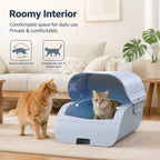 Cleaning Cat Litter Box for Automatic Odor Removal Sterilization Semi Enclosed