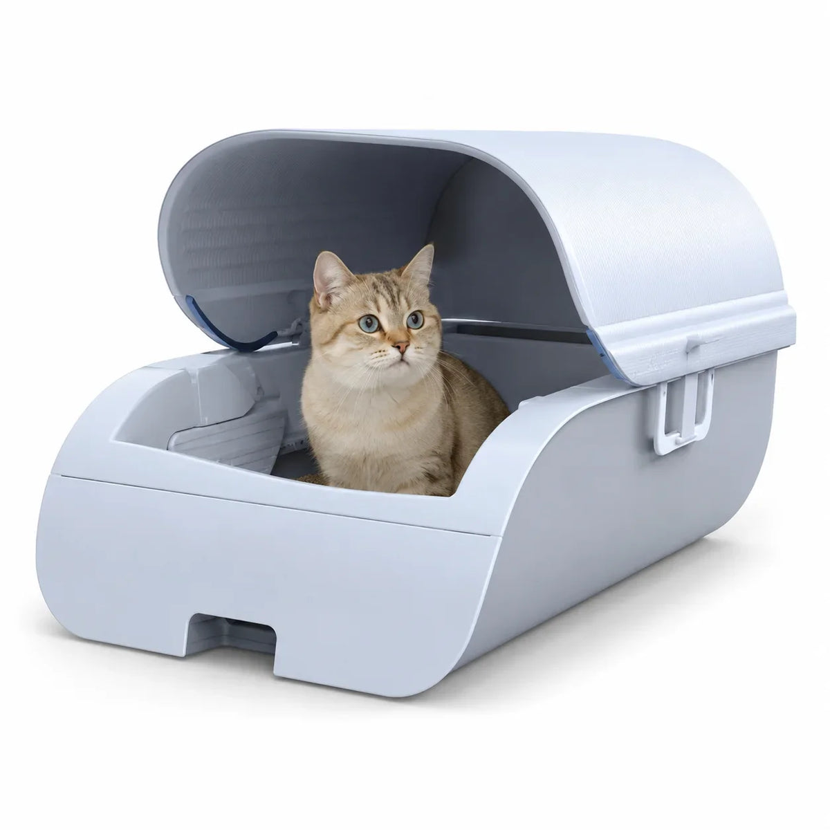 Cleaning Cat Litter Box for Automatic Odor Removal Sterilization Semi Enclosed